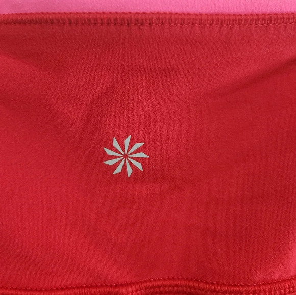 Athleta Revolution lazer cut 7/8 tight Powervita red athleisure woman small - Picture 10 of 16